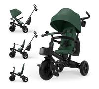 Kinderkraft AVEO 2 PRO Tricycle 6 in 1, CLICK&TWIST Rotating Seat, Reclining Both Directions, Foldable Compact Frame, UPF50+ Canopy, Freewheel, 9 Months to 5 Years, Green