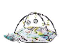 Kinderkraft Baby Playmat Educational Mat, with Ajustable Fitness Playpen FunctionHanging Rattle, 5 Toys, 30 Balls, for Newborn, Suitable from Birth