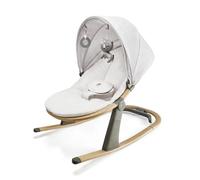 Kinderkraft ELSU 2-in-1 Baby Bouncer & Rocker, 3 Recline Positions, Lockable Base, 0-9 kg, Lightweight, Easy-Clean Seat, Aluminium Frame, 3-Point Harness, Toys, Hood, Mosquito Net