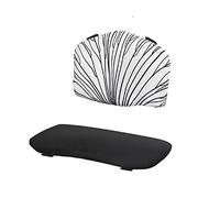 Kinderkraft ENOCK High Chair Cushion for Baby, Fixing Straps, Easy to Clean, 2 Very Soft Cushions, Made of a Comfortable Material, Black
