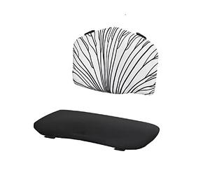 Kinderkraft ENOCK High Chair Cushion for Baby, Fixing Straps, Easy to Clean, 2 Very Soft Cushions, Made of a Comfortable Material, Black