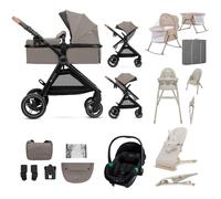 KinderKraft ESME PRO 3-in-1 Travel System 11-Piece Essential Bundle - Beige