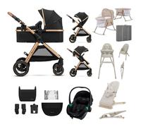 KinderKraft ESME PRO 3-in-1 Travel System 11-Piece Essential Bundle - Black