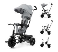Kinderkraft FREEWAY 2, Baby Trike, 360° Swivel Seat, Freewheel Function, 3-Point Harness, Central Brake, 9 Months to 5 Years, Grey
