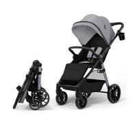 Kinderkraft Grande 2 Stroller, Baby Pushchair, up to 22kg, Click&FOLD, Large Shock-Absorbing Wheels, Adjustable, Spacious Seat, Lightweight, Gray