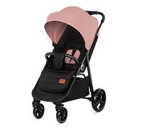 Kinderkraft Grande Plus Stroller Pushchair for Toddlers from Birth to 22 kg, Extra-Large Hood, Lie-Flat Position, Folding with one Hand, Shock Absorption on All Wheels, Pink
