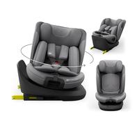 Kinderkraft I-Grow 2 PRO Baby Car Seat, I-Size 40-150 cm, Gray | 360 Degree Rotation, Isofix, Base Station, RWF and FWF, Special Safety Systems, Easy to Clean, 0-36 kg, Group 0/1/2/3