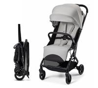 Kinderkraft INDY 3 Lightweight Compact Pushchair from Birth to 15kg, 7.3kg, one-Hand Click & FOLD, Compact fold 33×57.3×61.5 cm, 84cm seat, 5-Point Harness, Grey