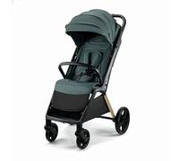 Kinderkraft Loom Stroller up to 22 kg, Automatic Folding, Large Puncture-Resistant Wheels, Lie-Flat Backrest, Adjustable Footrest, Spacious Basket, Green