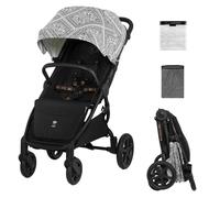 Kinderkraft Mitzy Stroller with Cup Holder & Rain Cover - Bizuu Lunar Black