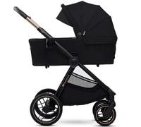 Kinderkraft NEA 2 Kinderkraft Buggy from Birth to 22 kg, Folding with One Hand, Reclining Position, Large Hood, All 4 Wheels Cushioned, Extremely Lightweight, UPF50+, Basket up to 5 kg, Black