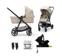 Kinderkraft Newly 4in1 Travel System (MINK PRO R129 Car Seat + ISOFIX Base) - Beige