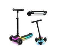 Kinderkraft RAKET Children's Scooter from 1 Year up to 50 kg, Scooter, LED Wheels, Height-Adjustable Handlebars, Modern Design, Black