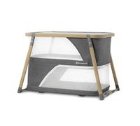 Kinderkraft SOFI PLUS, 4-in-1 travel cot, bedside crib, cradle and playpen, from birth to 3 years, 2 mattress heights, mesh sides, 8.2 kg, mattress cotton cover, 2 sheets, travel bag, Grey