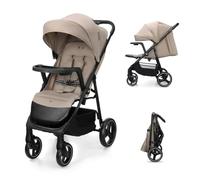 Kinderkraft Trig 3 with Tray, Pushchair up to 22kg, Click & FOLD, Beige