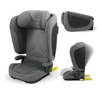 Kinderkraft UNITY2 Car Seat I-Size 100-150 cm, Child Seat with Isofix up to 12 Years, Safety Systems, Easy to Clean, Breathable Cover Material, Grey
