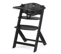 Kinderkraft Wooden Highchair 3 in 1 ENOCK, Multifunctional Baby Chair, Ajustable Heigh and Footrest, Safety Harness, with Detachable Tray, for Children up to 10 Years, Black