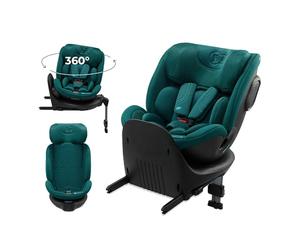 Kinderkraft XRIDER2 Infant Car Seat with Base, Isofix, I-Size 40-125 Cm, from Birh to 7 Years, Reclining, 360 Degree, Safety Systems, Travel Comfort, Green