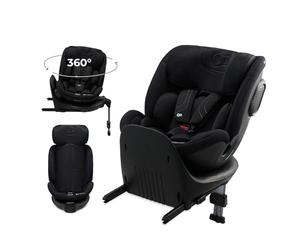 Kinderkraft XRIDER2 Infant Car Seat with Base, Isofix, I-Size 40-125 Cm, from Birh to 7 Years, Reclining, 360 Degree, Safety Systems, Travel Comfort, Black