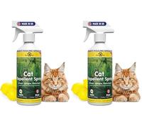 KinderPet® Cat Repellent Spray Big Value 1L Stop Cats Anti Fouling Natural Humane Citrus Spray Cat Deterrent Stops Fouling Digging Pooping Peeing Urinating Scratching (Pack of 2)