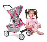 Kinderplay Doll Stroller | Toy Pram | Baby Doll Pram - Toy Pushchair | Dolls Buggy | Dolls Pushchair | Dolls Pram Handle Height 56 cm, model KP0280S