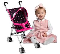 Kinderplay Doll Stroller | Toy Pram | Baby Doll Pram - Toy Pushchair | Dolls Buggy | Dolls Pushchair | Dolls Pram Handle Height 54 cm, model KP0290R