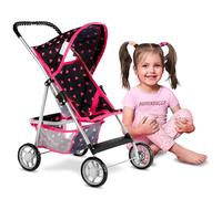 Kinderplay Doll Stroller | Toy Pram | Baby Doll Pram - Toy Pushchair | Dolls Buggy | Dolls Pushchair | Dolls Pram Handle Height 56 cm, model KP0280R
