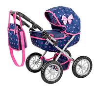 Kinderplay Dolls Pram | Toy Pram | Baby Doll Pram - Toy Pushchair | Dolls Buggy | Dolls Pushchair | Doll Stroller with Adjustable Handle (33-63 cm), model KP0262T