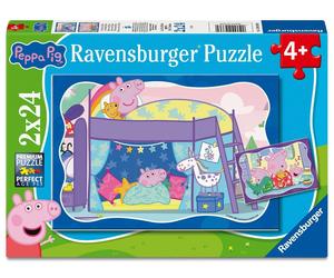 Kinderpuzzle 2x24 Teile - Peppa Wutz - Gute Nacht, Peppa