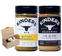Kinders Seasoning The Blend Seasoning & Buttery Steakhouse Rub Are Gluten Free, Non GMO, No Added MSG | Pack of 2| Every Order is Elegantly Packaged in a Signature BETRULIGHT Branded Box!