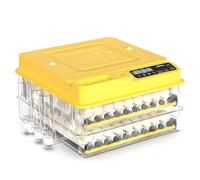 Kindevieft Poultry egg incubator, fully automatic with temperature display, automatic humidity control, egg turner and 360° viewing window 144Eggs