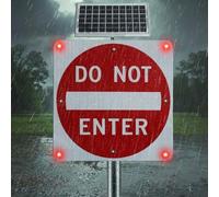 Kindevieft Solar DO NOT ENTER Sign, 24/30 Inch 30in（76cm）