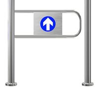 Kindevieft Stainless Steel Security Revolving Door - Robust Single Swing Gate with Spring Mechanism, for Shops/Libraries Left-90x100cm