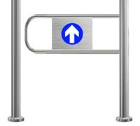 Kindevieft Stainless Steel Security Revolving Door - Robust Single Swing Gate with Spring Mechanism, for Shops/Libraries Right-60x100cm