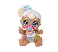 Kindi Kids 50275 Dress Baby Sister Mini Mello Unicorn with face Paint Reveal, 1 Doll with Toy Pacifier and Magic Sponge, Big Glittery Eyes, Squishy Arms and Legs, Removeable Diaper
