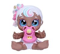Kindi Kids Mini Mello Scented Kisses Little Sister Official Baby Doll with Big Glitter Eyes, Chubby, Squishy Arms and Legs, Removeable Nappy, Dummy and Bib