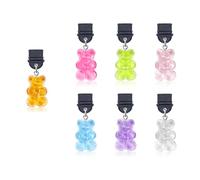 Kindle Dust Plug Charm,7 Pack Cute Bookish Cat Bear Star Glow in the Dark Charms Compatible with Kindle Paperwhite 2021 Released,Type C/USB C Dust Plug Port Cover Accessories for IPhone Gift (Cat)