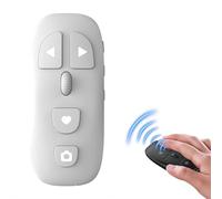 Kindle Page Turner Clicker, Fingertip Wireless Bluetooth Remote Control, Portable Phone Tablet Remote with Long Battery Life (White 1 pcs)