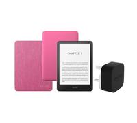 Kindle Paperwhite (2024 Release) 16 GB with ads, raspberry Amazon Clear Back Cover and an Amazon Powerfast 9W Power Adapter
