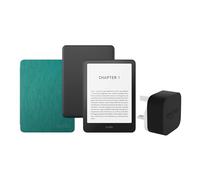 Kindle Paperwhite (2024 Release) 16 GB without ads, Jade Amazon Clear Back Cover and an Amazon Powerfast 9W Power Adapter