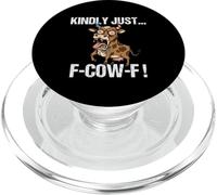 Kindly Just F-Cow-F - Funny Cow Bull Meme PopSockets PopGrip for MagSafe
