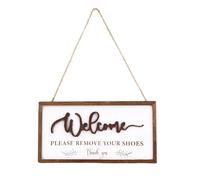 Kindly Remove Shoes Sign - Welcome, Take Off Shoes Sign for Home, Porch Decor