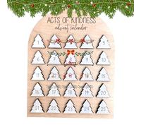 Kindness Advent Calendar - Wood 25 Days Of Kindness Christian Advent Calendar | Acts Of Kindness Advent Calendar | Arts Of Kindness Christian Calendar | Christmas Countdown Calendar Home Decor,