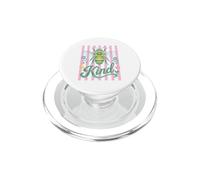 Kindness Bee and Flowers Vertical Stripes Design PopSockets PopGrip for MagSafe