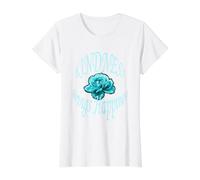 Kindness Brings Happiness with Aqua Rose Value Graphic T-Shirt, Women, White, XS