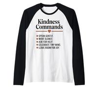 Kindness Commands Be Kind Mindful Self Care Men Women Raglan Baseball Tee