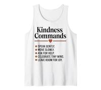 Kindness Commands Be Kind Mindful Self Care Men Women Tank Top
