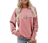 Kindness Crewneck Sweatshirts for Womens Kindness is Free Sprinkle It Everywhere Sleeve Tops for Teen Girls