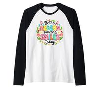Kindness Design Be The Reason Someone Smiles Raglan Baseball Tee