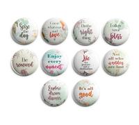 Kindness Hearts Pinback Buttons (10-Pack), (10-Pack), Tin, no gemstone
